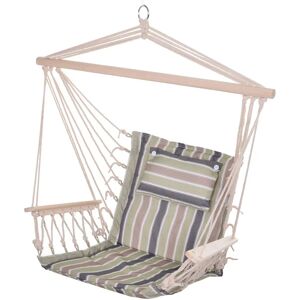 Silla Colgante Outsunny - Multicolor, 100x106 cm, Soporta 105 kg - Interior y Exterior Silla Colgante Outsunny - Multicolor, 100x106 cm, Soporta 105 kg - Interior y Exterior