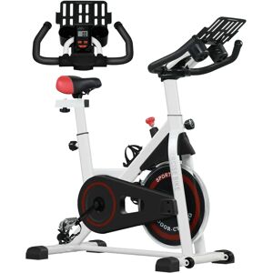 Homcom Bicicleta Branca com Assento e Guidão Ajustáveis - Bike de Exercício Homcom Bicicleta Branca com Assento e Guidão Ajustáveis - Bike de Exercício