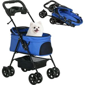 PawHut Dierenwagen - Opvouwbare Kleine Hondentrolley met Veiligheidsgordels PawHut Dierenwagen - Opvouwbare Kleine Hondentrolley met Veiligheidsgordels