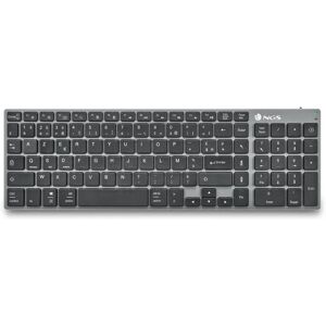 Clavier Bluetooth Sans Fil NGS Fortune-BT - Français, Noir, Argent - Publicité Clavier Bluetooth Sans Fil NGS Fortune-BT - Français, Noir, Argent - Publicité