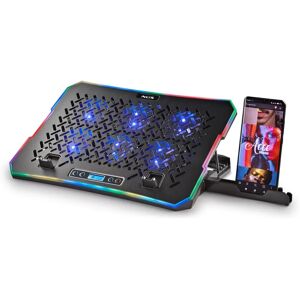 Base de refrigeración NGS Hero Stand - 6 Ventiladores, RGB, Hasta 15.6" Base de refrigeración NGS Hero Stand - 6 Ventiladores, RGB, Hasta 15.6"
