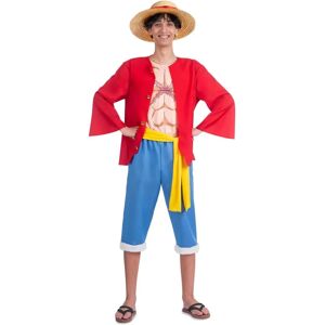 OnePiece Luffy Costume - 5 Pieces for Adults OnePiece Luffy Costume - 5 Pieces for Adults