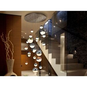 Schuller Lighting Schuller Sphere - Dimmable 27 Light Pendant - Chrome Copper & Satin Brass Schuller Lighting Schuller Sphere - Dimmable 27 Light Pendant - Chrome Copper & Satin Brass