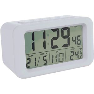 FISURA Reloj Despertador Digital Blanco LED - Fecha y Temperatura FISURA Reloj Despertador Digital Blanco LED - Fecha y Temperatura
