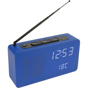 Despertador con radio Fisura - Madera, 17.7x4.5x9cm, Azul Despertador con radio Fisura - Madera, 17.7x4.5x9cm, Azul