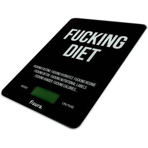 Báscula de cocina digital “f*cking diet” 5kg/11lbs Multifunción Cristal y ABS Báscula de cocina digital “f*cking diet” 5kg/11lbs Multifunción Cristal y ABS
