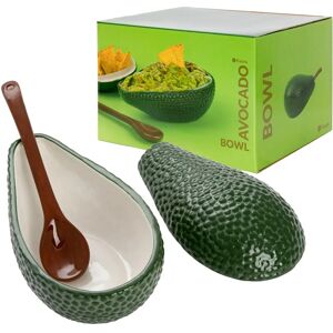Bol guacamole en forme d'avocat avec couvercle et cuillère - Publicité Bol guacamole en forme d'avocat avec couvercle et cuillère - Publicité