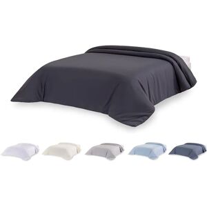 TODOCAMA Housse de duvet en microfibre - 240x220cm - Gris foncé TODOCAMA Housse de duvet en microfibre - 240x220cm - Gris foncé