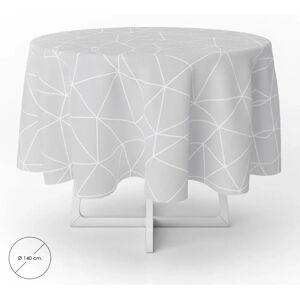 Nappe ronde étanche géométrique - 140cm - Publicité Nappe ronde étanche géométrique - 140cm - Publicité