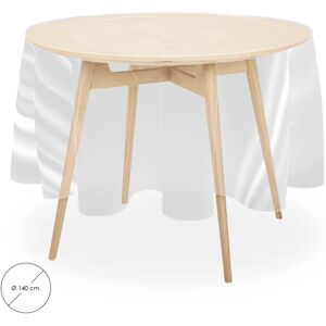 ORYX Rundt Transparent Tischdecke - 140cm PVC Wasserfest & Fleckabweisend ORYX Rundt Transparent Tischdecke - 140cm PVC Wasserfest & Fleckabweisend