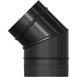 Codo Estufa Negro Vitrificado Wolfpack 150mm 45° Codo Estufa Negro Vitrificado Wolfpack 150mm 45°