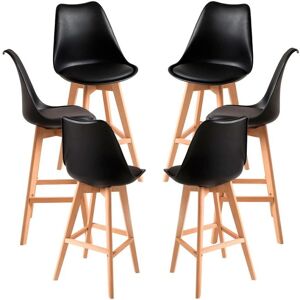 Miguel Synk Conjunto de 6 Banquetas de Cozinha Estilo Nórdico - Uso Interno Miguel Synk Conjunto de 6 Banquetas de Cozinha Estilo Nórdico - Uso Interno