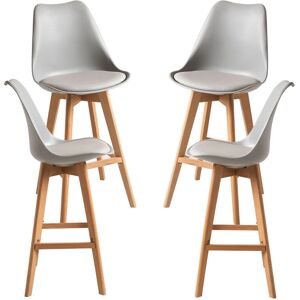 Regalos Miguel Synk - Conjunto de 4 Banquetas Cinza Nórdicas - Cozinha & Sala de Jantar Regalos Miguel Synk - Conjunto de 4 Banquetas Cinza Nórdicas - Cozinha & Sala de Jantar