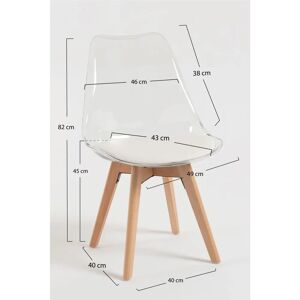 Regalos Miguel - Cadeiras Brancas Synk - Pack de 2 - 53x82x53 cm Regalos Miguel - Cadeiras Brancas Synk - Pack de 2 - 53x82x53 cm