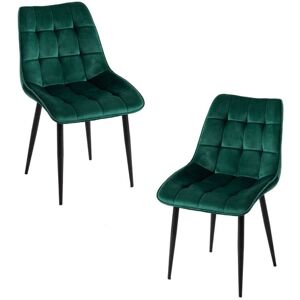 Conjunto de Cadeiras de Veludo Miguel - Pack de 2 - Estilo Nórdico Conjunto de Cadeiras de Veludo Miguel - Pack de 2 - Estilo Nórdico