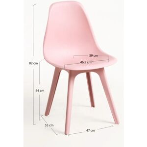 Regalos Miguel - Conjunto de 6 Cadeiras Kelen Suprym - Rosa - Cadeiras de Jantar Regalos Miguel - Conjunto de 6 Cadeiras Kelen Suprym - Rosa - Cadeiras de Jantar