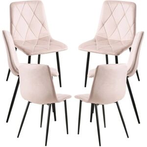 Conjunto de 6 Cadeiras Lyke de Veludo - Interno/Externo Conjunto de 6 Cadeiras Lyke de Veludo - Interno/Externo
