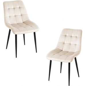 Conjunto de cadeiras de jantar em veludo Miguel - 93x50x45 cm Conjunto de cadeiras de jantar em veludo Miguel - 93x50x45 cm