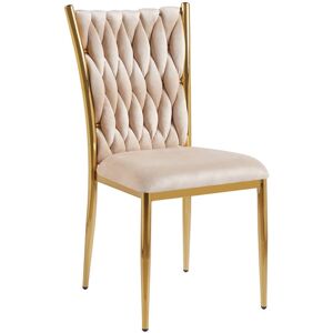 Silla de comedor terciopelo beige Miguel - Estilo nórdico Silla de comedor terciopelo beige Miguel - Estilo nórdico