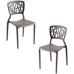 Miguel Delta Gris Oscuro - Pack de 2 sillas Miguel Delta Gris Oscuro - Pack de 2 sillas