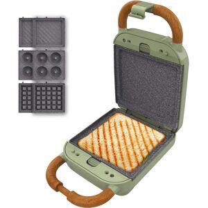 Cecotec Retro One Green Sandwich Maker - 700W, Placas intercambiables, Diseño retro Cecotec Retro One Green Sandwich Maker - 700W, Placas intercambiables, Diseño retro
