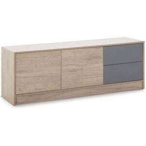 VS VENTA-STOCK Meuble TV en Bois et Gris - TV Cabinet - Publicité VS VENTA-STOCK Meuble TV en Bois et Gris - TV Cabinet - Publicité