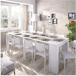 BEFARA - Table à Manger Extensible - Style Moderne - Blanc, Gris, Chêne, Nordique - Publicité BEFARA - Table à Manger Extensible - Style Moderne - Blanc, Gris, Chêne, Nordique - Publicité