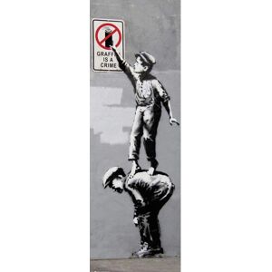 Brandalised Banksy Graffiti Poster - 158x53cm - Straatkunst Brandalised Banksy Graffiti Poster - 158x53cm - Straatkunst