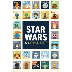 Affiche ABC Star Wars - 91.5x61cm - Décoration murale - Publicité Affiche ABC Star Wars - 91.5x61cm - Décoration murale - Publicité