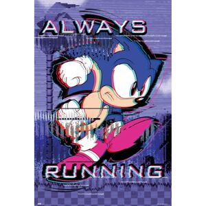 Poster Sonic Always Running - 61x91.5cm - Poster Poster Sonic Always Running - 61x91.5cm - Poster