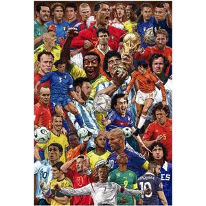 Póster de leyendas del fútbol Pele Messi Maradona Zidane Ronaldo - Póster Póster de leyendas del fútbol Pele Messi Maradona Zidane Ronaldo - Póster