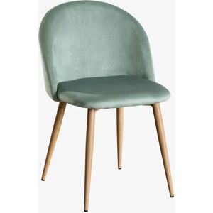 Sklum Chaise en Velours Vert Abeto - Chaise à Manger - Publicité Sklum Chaise en Velours Vert Abeto - Chaise à Manger - Publicité