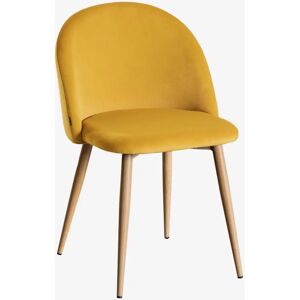 Sklum - Chaise de Salle à Manger en Velours Kana Moutarde - Chaise de Salle à Manger - Publicité Sklum - Chaise de Salle à Manger en Velours Kana Moutarde - Chaise de Salle à Manger - Publicité
