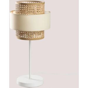 SKLUM Beigefarbene Rattan Satu Tischlampe - Dekor SKLUM Beigefarbene Rattan Satu Tischlampe - Dekor
