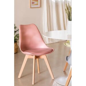 Conjunto de 2 Cadeiras Nordic Rosé - Ergonômico, Fagão e Polipropileno Conjunto de 2 Cadeiras Nordic Rosé - Ergonômico, Fagão e Polipropileno