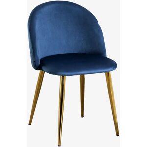 Sklum - Chaise de Salle à Manger en Velours Kana Bleu Marine - Chaise de Salle à Manger - Publicité Sklum - Chaise de Salle à Manger en Velours Kana Bleu Marine - Chaise de Salle à Manger - Publicité