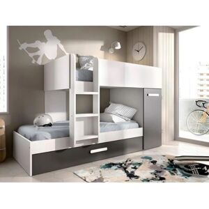 Letto a castello Unique con spazio di stoccaggio e letto estraibile - Mobili per bambini Letto a castello Unique con spazio di stoccaggio e letto estraibile - Mobili per bambini
