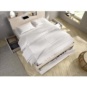 Vente-unique LEANDRE Bett mit Stauraum-Kopfteil - 180x200cm Vente-unique LEANDRE Bett mit Stauraum-Kopfteil - 180x200cm