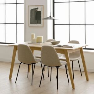 Chaise tapissée beige Kenay Home Trive - Mobilier de salle à manger - Publicité Chaise tapissée beige Kenay Home Trive - Mobilier de salle à manger - Publicité