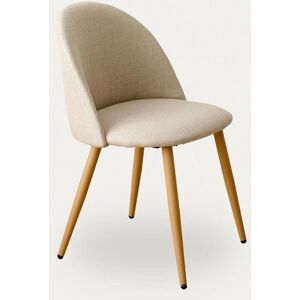 Silla tapizada beige Kenay - Estilo moderno y clásico Silla tapizada beige Kenay - Estilo moderno y clásico