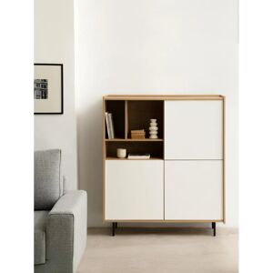 Buffet Kenay Nadine - Naturel, Blanc - 138x120x41 cm - Publicité Buffet Kenay Nadine - Naturel, Blanc - 138x120x41 cm - Publicité