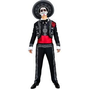 Funiglobal FUNIDELIA Fantasia Dia de los Muertos para Homens - Preto Funiglobal FUNIDELIA Fantasia Dia de los Muertos para Homens - Preto