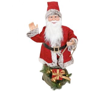 Mediawave Store - Papá Noel 80cm - Rouge Gris - Decoration - Publicité Mediawave Store - Papá Noel 80cm - Rouge Gris - Decoration - Publicité