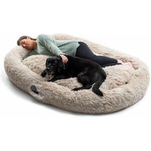 InnovaGoods Human Dog Bed XXL Beige - Ergonomisk, Blød, Anti-stress InnovaGoods Human Dog Bed XXL Beige - Ergonomisk, Blød, Anti-stress
