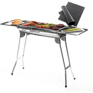 Barbacoa Plegable de Acero Inoxidable - Negro Barbacoa Plegable de Acero Inoxidable - Negro