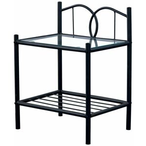 Mesita de noche Cynthia Duehome Negra - Estilo clásico en hierro Mesita de noche Cynthia Duehome Negra - Estilo clásico en hierro