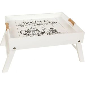 Romimex Bed Tray White Wood 56 x 36 x 24 cm Romimex Bed Tray White Wood 56 x 36 x 24 cm