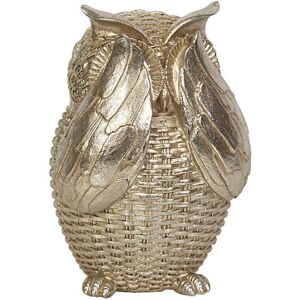 Romimex Zilveren Resin Uil - Decoratieve Figur Romimex Zilveren Resin Uil - Decoratieve Figur