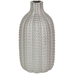 Romimex Silver Porcelain Vase - 13x25x13 cm Romimex Silver Porcelain Vase - 13x25x13 cm