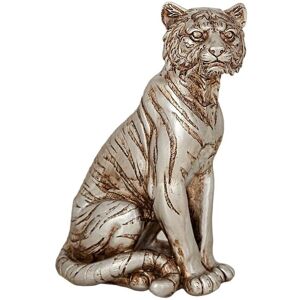 Romimex Silver Resin Tiger - Decorative Figure Romimex Silver Resin Tiger - Decorative Figure